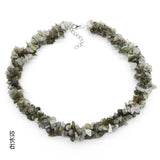 Natural Irregular Stone Necklace, 3 Rows