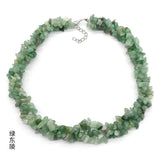 Natural Irregular Stone Necklace, 3 Rows
