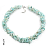 Natural Irregular Stone Necklace, 3 Rows