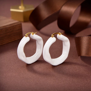 Geometric Resin Eardrop Party Earring