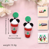 Drop mouse ice cream Christmas Earrings