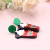 Drop mouse ice cream Christmas Earrings