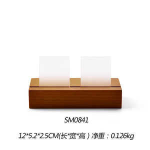 Solid Wood Earring Display Rack with Card Slot