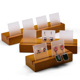 Solid Wood Earring Display Rack with Card Slot