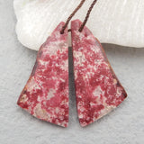 Natural Thulite Gemstone Woman Earrings