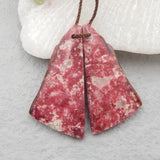 Natural Thulite Gemstone Woman Earrings