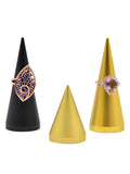 Metal Cone-Shaped Ring Holder Jewelry Stand Display Prop