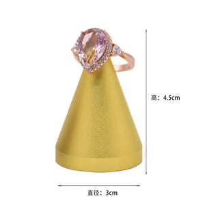 Metal Cone-Shaped Ring Holder Jewelry Stand Display Prop