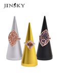 Metal Cone-Shaped Ring Holder Jewelry Stand Display Prop