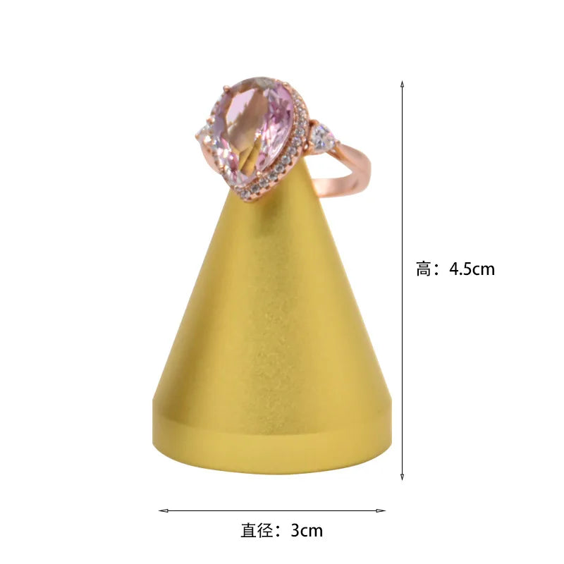 Metal Cone-Shaped Ring Holder Jewelry Stand Display Prop