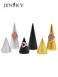 Metal Cone-Shaped Ring Holder Jewelry Stand Display Prop
