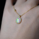 Silver Inlaid Colorful Sparkling Necklace Pendant