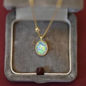Silver Inlaid Colorful Sparkling Necklace Pendant