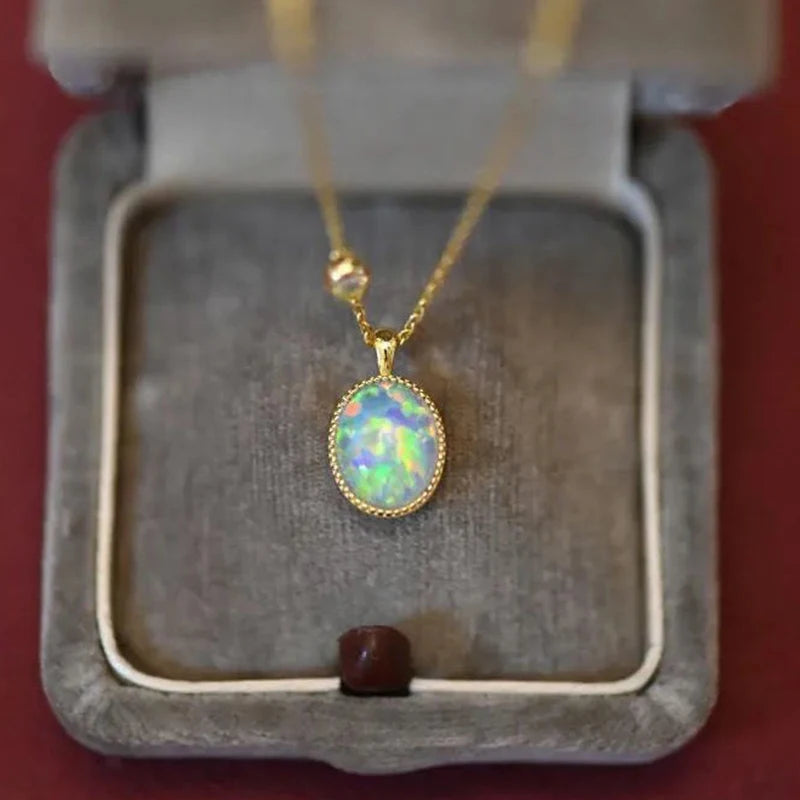 Silver Inlaid Colorful Sparkling Necklace Pendant