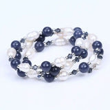 Freshwater Rice Pearl Elastic Bracelet Stretchable Stone Jewelry