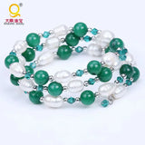 Freshwater Rice Pearl Elastic Bracelet Stretchable Stone Jewelry