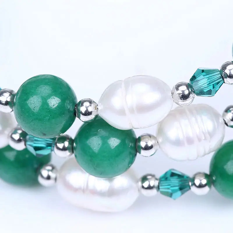 Freshwater Rice Pearl Elastic Bracelet Stretchable Stone Jewelry