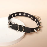 Punk Harajuku Ladies Necklace Rivets Star Pendant Leather Collar