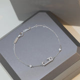 925 Silver Geometric Bracelet Women's Jewelry