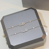 925 Silver Geometric Bracelet Women's Jewelry