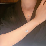 925 Sterling Silver Women's Star Bracelet Flower Accessory Jewelry