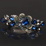 Purple Crystal Flower Hair Clip Rhinestone Spring Mother Hair Accessory