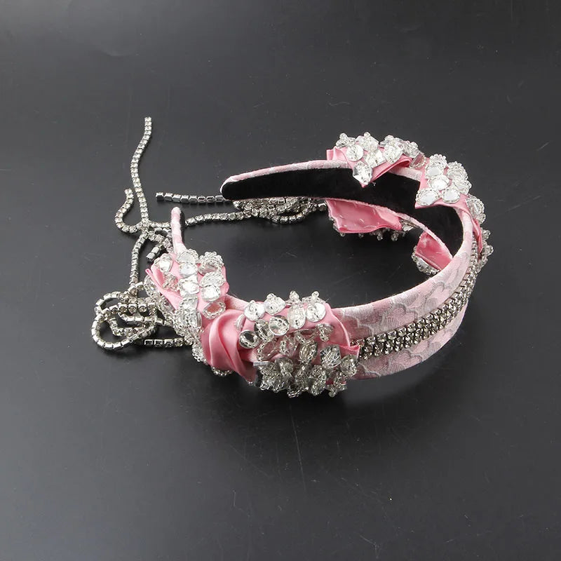 Crystal Floral Fringe Hair Accessories For Ladies Personality Catwalk