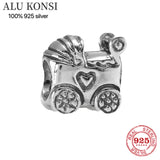 925 Silver Robot Tortoise Butterfly Charm for Bracelet DIY Jewelry