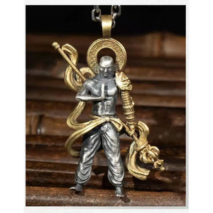 Monkey Necklace Retro Fight Over Buddha Pendant Domineering Jewelry