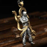 Monkey Necklace Retro Fighting for Buddha Pendant Male Jewelry
