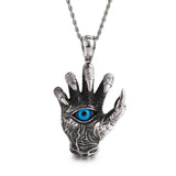 Titanium steel demon hand Dragon claw eye small pendant