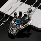 Titanium steel demon hand Dragon claw eye small pendant