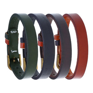 Retro Cowhide Bracelet Men's Jewelry Punk Rock Leather Bracelet