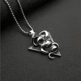 Retro Skull & Snake Punk Pendant, Men's Titanium Steel Skull Pendant