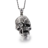 Retro Stainless Steel Skull Big Pendant Gothic Jewelry