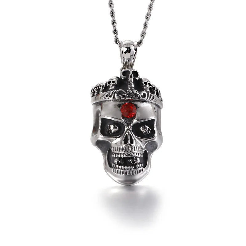 Stainless Steel Skull Pendant Gothic Jewelry