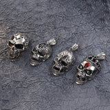 Retro Stainless Steel Skull Big Pendant Gothic Jewelry