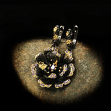 Retro Sunflower Zircon Earrings Two-tone Jewelry