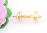 Rhodium Plated Fitness Weightlifting Gym Dumbbell Weight Pendant