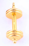 Rhodium Plated Fitness Weightlifting Gym Dumbbell Weight Pendant