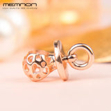 925 Sterling Silver Rose Dangle Hearts Pacifier Charms for Jewelry Making