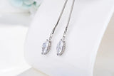 Rose Flower Wedding Long Necklace 925 Sterling Silver Chain for Women