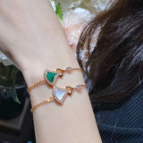 Rose Triangle Stone Bracelet for Women