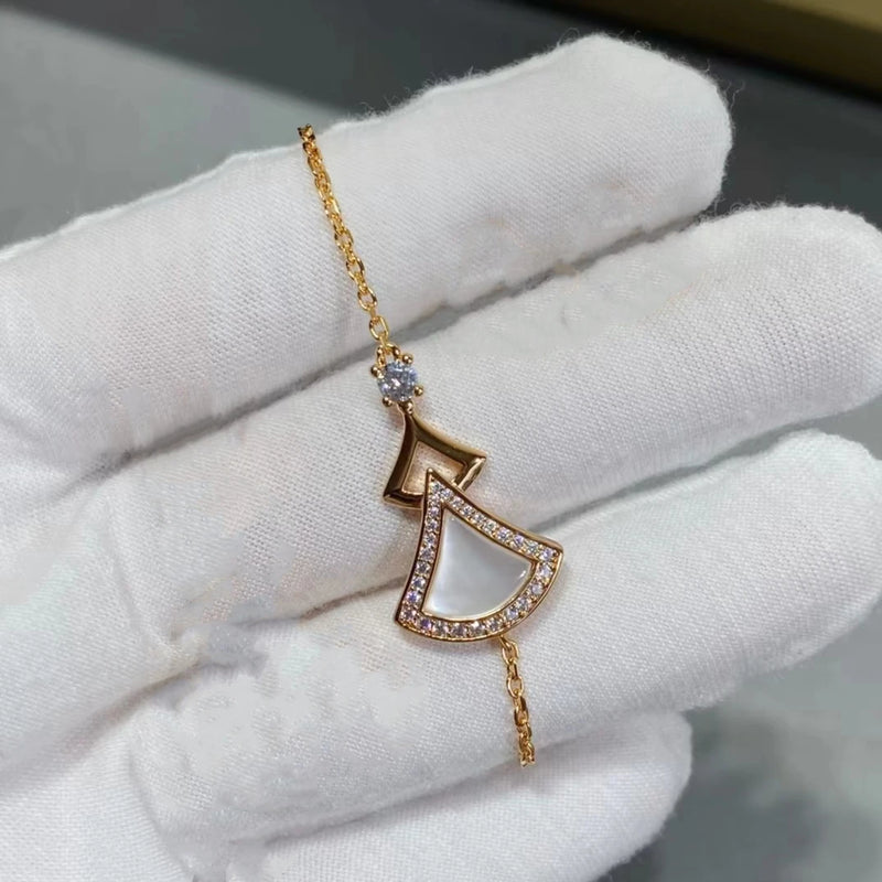 Rose Triangle Stone Bracelet for Women