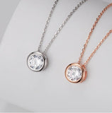 Zircon Clavicle Chain Necklace S925 Sterling Silver Pendant for Women