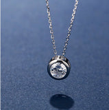 Zircon Clavicle Chain Necklace S925 Sterling Silver Pendant for Women