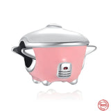 S925 Silver Charm Bread Machine Kitchen TV Beads Pendant