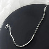 925 Silver Retro One-Word Box Woman Bracelet
