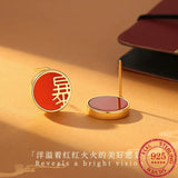 S925 Sterling Silver Stud Female Year Festive Earrings