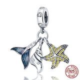 S925 Copper Sea Turtle Charm Beads for Bracelet DIY Jewelry Making